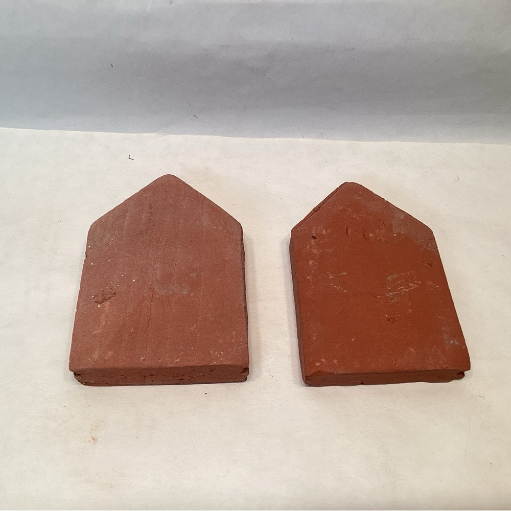 2 Vintage Mercer Tile Works Tiles Unglazed 2” X 3” Handmade